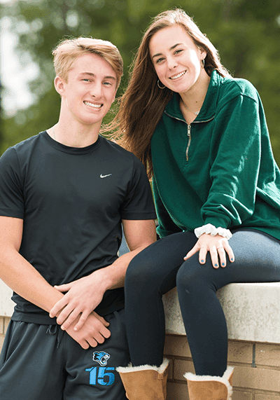 Orthodontic treatment patients smiling